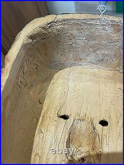 Cherokee Booger Mask Replica #1 Female. Basswood. Hand Carved. Made to wear