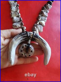 Cherokee tribe natives america ethnic jewelry primitive necklace pendant teeth 1