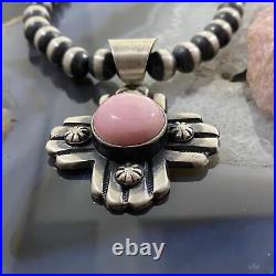 Chimney Butte Sterling Silver Pink Queen Conch Shell Pearl Zia Unisex Pendant