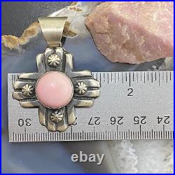 Chimney Butte Sterling Silver Pink Queen Conch Shell Pearl Zia Unisex Pendant