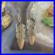 Chris Charley Native American Sterling Silver Feather Dangle Earrings For Women