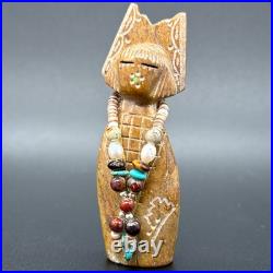 Corn Maiden Fetish Andy Roberta Abeita Isleta Marble/Alabaster/Turquoise/Pearl/