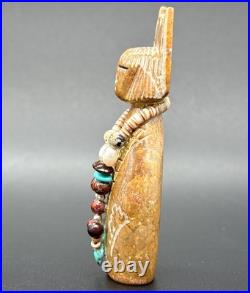 Corn Maiden Fetish Andy Roberta Abeita Isleta Marble/Alabaster/Turquoise/Pearl/