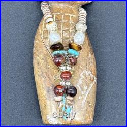 Corn Maiden Fetish Andy Roberta Abeita Isleta Marble/Alabaster/Turquoise/Pearl/