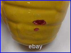 Creek Nation Indian Pottery Yellow Red Drip Mugs Sugar Creamer Vintage Frankoma