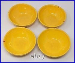 Creek Nation Pottery Indian Yellow Red Drip Plates and Bowls Vintage Frankoma