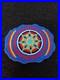 Dark Blue Hand Crafted Cut Beaded Star Design Native American Indian Belt Buckle