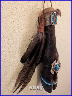 Decorated Elk Deer Hoof Southwest Decor Wall Art Native American Inspired