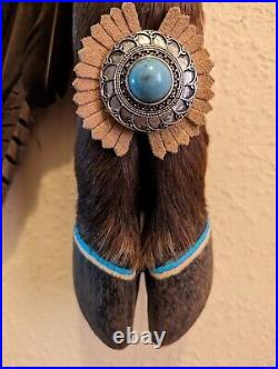 Decorated Elk Deer Hoof Southwest Decor Wall Art Native American Inspired