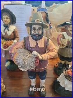 Early 2000's Thanksgiving Native American Pilgrim Statue Decor