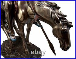 Ebros Large Detailed End of The Trail Statue Brave Indian Native Warrior 23Tall