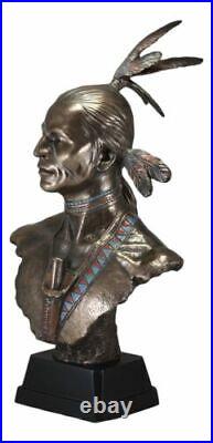 Ebros Tribal Native American Indian Warrior with Eagle Feather Large 23.75 Tall