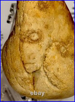Effigy Native American Indian Authentic Stone Effigy Carved/Paint, 5.4 oz. VA