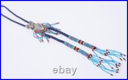 Estate Jewelry Navajo Eagle Bolo with Beadwork