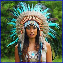 Feather Headdress Native American Indian Inspired Choose Color
