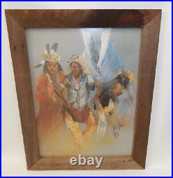 Frank Emerson Nigh Wolf Dancer Non Native American Indian Framed Print COA