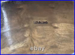 G2U LARGE VINTAGE NATIVE AMERICAN NAVAJO STERLING SILVER BRACELET w STAMPING 49
