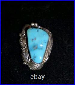 Gem Turquoise Unisex Ring Size 7.25 Sterling Sunshine Reeves 6.91g Native Americ