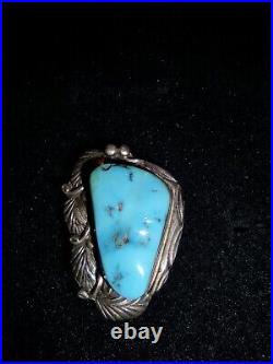 Gem Turquoise Unisex Ring Size 7.25 Sterling Sunshine Reeves 6.91g Native Americ