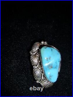 Gem Turquoise Unisex Ring Size 7.25 Sterling Sunshine Reeves 6.91g Native Americ