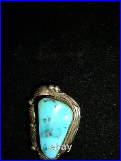 Gem Turquoise Unisex Ring Size 7.25 Sterling Sunshine Reeves 6.91g Native Americ