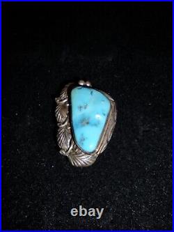 Gem Turquoise Unisex Ring Size 7.25 Sterling Sunshine Reeves 6.91g Native Americ