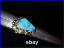 Gem Turquoise Unisex Ring Size 7.25 Sterling Sunshine Reeves 6.91g Native Americ