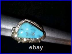 Gem Turquoise Unisex Ring Size 7.25 Sterling Sunshine Reeves 6.91g Native Americ