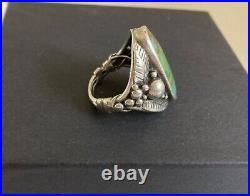 Gorgeous Vintage Southwestern Native American Turquoise Ring Size 10