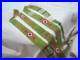 HAND BEADED WAMPUM LONG RENDEVOUS 5' ++ American Craft Art Green Black Powder