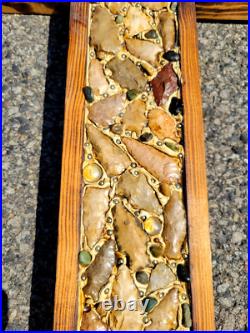 HUGE Art Jesus Crucifix Native American Indian Arrowheads Artifacts Marbles