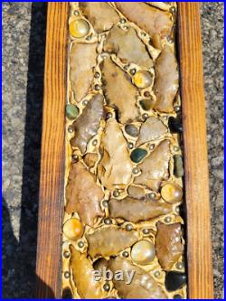 HUGE Art Jesus Crucifix Native American Indian Arrowheads Artifacts Marbles