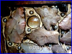 HUGE Art Jesus Crucifix Native American Indian Arrowheads Artifacts Marbles