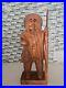 Hand Carved Wooden Native American Indian Chief Statue Folk Art 20 tall