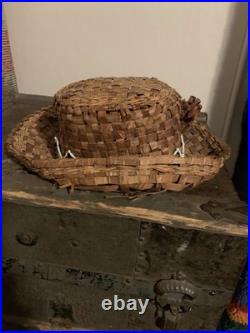 Hand Woven Native NW Salish Cedar Bark Hats