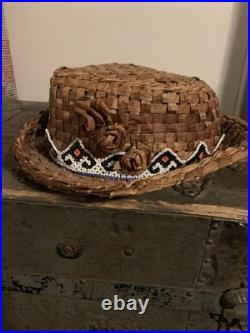 Hand Woven Native NW Salish Cedar Bark Hats