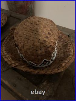 Hand Woven Native NW Salish Cedar Bark Hats