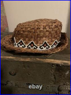 Hand Woven Native NW Salish Cedar Bark Hats
