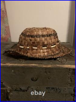 Hand Woven Native NW Salish Cedar Bark Hats