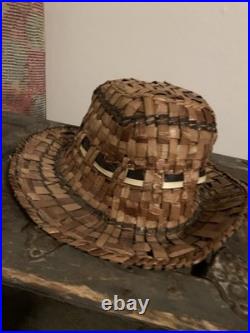 Hand Woven Native NW Salish Cedar Bark Hats