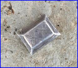Hand-stamped Silver Navajo Pill Box