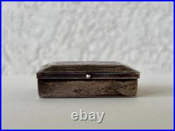 Hand-stamped Silver Navajo Pill Box