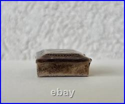 Hand-stamped Silver Navajo Pill Box