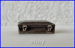 Hand-stamped Silver Navajo Pill Box