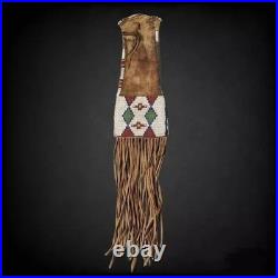 Handmade Indian Beaded Cover Native American Sioux Knife Sheath 15 pieces Set