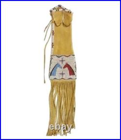 Handmade Indian Beaded Cover Native American Sioux Knife Sheath 15 pieces Set