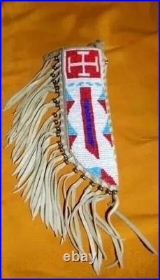 Handmade Indian Beaded Cover Native American Sioux Knife Sheath 15 pieces Set