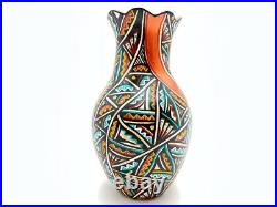 Handmade Native American Pottery Pot Jemez Hand Painted Indian Home Decor Vase