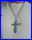 Horace Iule Zuni Spectacular Sterling Silver Turquoise Cross Necklace 49 Grams