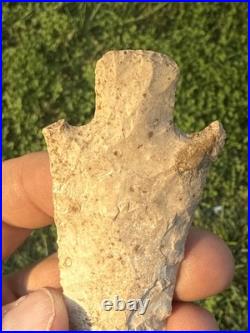 Indian Arrowhead Cupp From St Louis Co MO Made Of Burlington Chert 4.5/8 Long